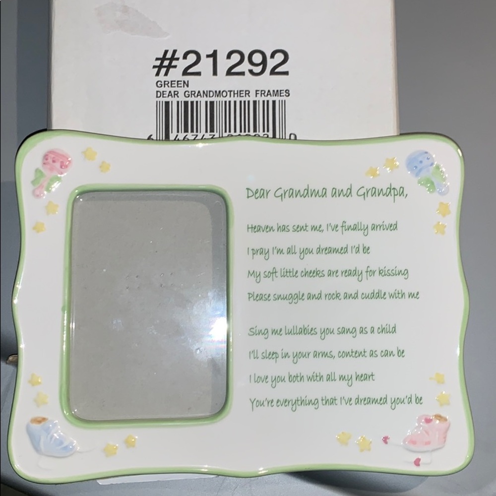 Brand New* Porcelain Baby Photo Frame with Poem